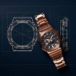 CASIO 卡西歐 G-SHOCK 八角 全金屬版 太陽能藍芽雙顯手錶-金 GM-B2100GD-5A, , large