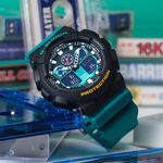 CASIO 卡西歐 G-SHOCK 復古錄音帶系列 雙顯手錶 GA-100MT-1A3, , large
