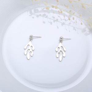 【Angel & Me】搖擺 海草 s925 純銀 耳環 (可改夾式) 生日 聖誕節 禮盒 禮物