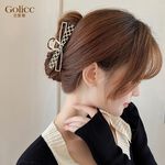 【Gulicc】古莉可 髮夾 格子鑲鑽鯊魚夾, , large