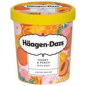 哈根達斯蜂蜜黃桃玫瑰冰淇淋 