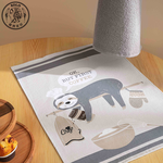 【SOLO Vintage】LCW Home Cute Sloth Kitchen Towel 40x60cm Two Piece Set 100% Cotton Made in Turkey, , large