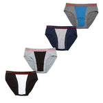 Men's Underpants, 深藍+灰色, large