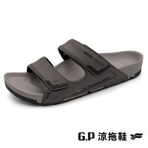G1545M休閒男拖鞋<灰褐色-39>