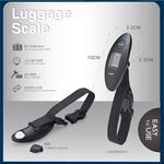 E-BOOKS L3 Electronic Digital Handheld Luggage Scale - with Battery / Travel Essentials The maximum weight is 40kg, , large