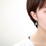 【Angel & Me】Manta Stingray s925 sterling silver earrings (changeable ear clips), , large