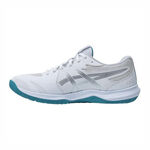 Asics Gel-tactic 13 2E 男女 排球鞋 寬楦 穩定 包覆 白 銀藍 [1073A084-100], , large
