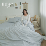 BUHO 天然嚴選純棉雙人加大四件式床包被套組-(多款任選), , large