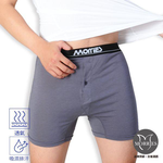 【MORRIES】涼感速乾友善肌男平口褲MR768-藍M, , large