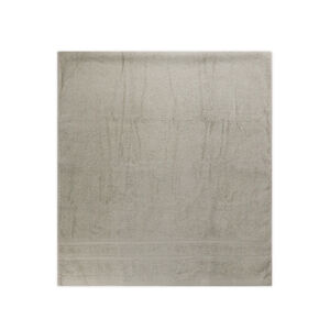 雙層緞檔浴巾-亮灰