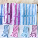 [Kaimei Cotton Industry] 6 into the group, random and excellent, MIT made in Taiwan, 26 taels of untwisted yarn straight striped towels, 4 colors, , large