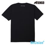KINGO-超大尺碼-男款 圓領T恤-黑-415134, , large