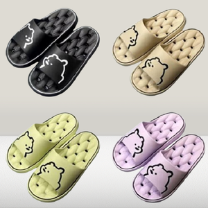 [e shoe store] Jiajia drainage slippers bathroom slippers purple 23.5CM