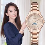 ∣ ∣CITIZEN 星辰XC 心蕊 台灣限定Hebe田馥甄廣告款 鈦 日月顯示光動能電波女錶EE1003-68W, , large