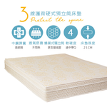 【KIKY】浪漫滿屋乳膠三線蜂巢式獨立筒床墊3.5尺, , large