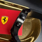 [星晴錶業]FERRARI手錶,46mm,FE00105黑色錶面黑錶殼深黑色矽膠錶帶款, , large