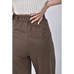 (S) 【安于晴Charlene私服】高腰質感西裝收腰棕色長褲二手衣, , large