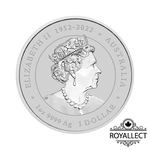 Sydney Money Expo ANDA Special Australian Lunar Series III 2024 Year of the Dragon 1oz Silver Lilac Coloured Coin in Card	, , large