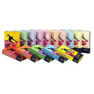 PAPERLINE 彩色 影印紙 A4 80磅 80P 一包 500張入 噴墨 雷射 影印 印表紙 色紙 顏色紙 彩色紙