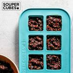 官方直營【Souper Cubes】多功能食品級矽膠保鮮盒10格_湖水綠(30ML/格), , large