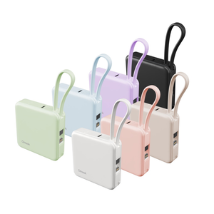 【amuok】5000mAh Cube Mini Dual-Line Power Bank(Black)
