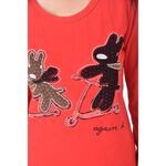 (S) ruby club兔子紅色長袖上衣二手衣, , large