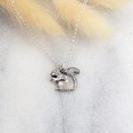 【Angel & Me】松鼠 s925 純銀動物項鍊 精緻手工生日禮物, , large