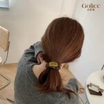 【Gulicc 】古莉可 髮圈 韓版金屬長方花朵髮圈, , large