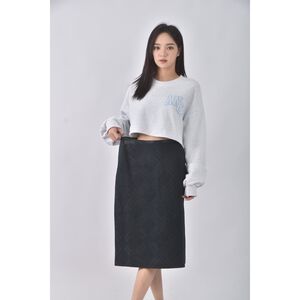 (L) burberry質感格紋綠色長裙二手衣