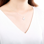【Angel & Me】Large Hammered Prayer Cross s925 sterling silver necklace gift, , large