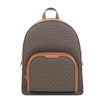 Michael Kors Jaycee 金字塗層帆布拉鍊口袋大款後背包(棕色), , large