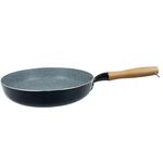 花崗岩紋平煎鍋, 黑色, large