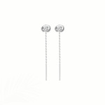 S999純銀如意結流蘇耳線款耳環附馬卡收納盒, , large