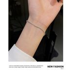  s925純銀一閃一閃亮晶晶單層手鍊-附馬卡收納盒 , , large
