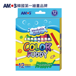 【韓國AMOS】12色細款可水洗彩色筆, , large