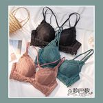 [夢巴黎] 幾何蕾絲雙肩帶加厚4CM內衣 小胸內衣 爆乳內衣 無鋼圈內衣 法式內衣 蕾絲內衣 集中內衣 內衣 胸罩 夢巴黎, , large