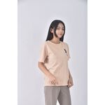 (F) queen shop棉質純棉杏色短袖上衣二手衣, , large