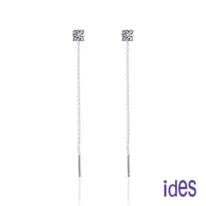 [ides愛蒂思]韓風時尚40分E/VS1八心八箭頂級車工3EX鑽石耳環耳線/文青四爪（1邊各20分）