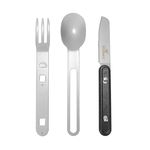 【金永利鋼刀】420不銹鋼戶外多功能餐刀/湯匙/叉子組合餐具露營餐具, , large