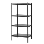 【Y HOUSE】75x45x150cm perforated plate four-layer rack perforated plate rack iron rack - black paint, , large