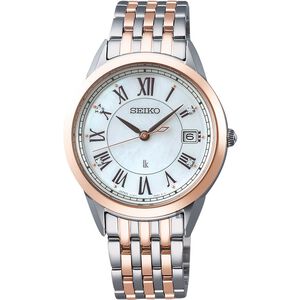 SEIKO 精工 LUKIA 太陽能真鑽女錶-33mm V147-0CR0K(SUT394J1)