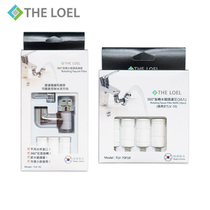 【THE LOEL】韓國濾水器系列-TLV70 韓國360°旋轉水龍頭過濾器套裝組合(濾器1+濾芯14) ★特殊4L恆定水流閥