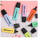 【德國天鵝STABILO】BOSS ORIGINAL Pastel 波士馬卡龍色經典螢光筆 15色桌上展示組馬卡龍色(ST7015-02-5), , large