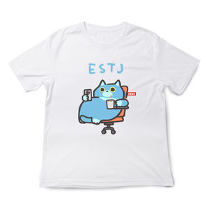 JZ TEE MBTI貓咪 ESTJ-總經理 印花短袖