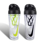 NIKE 雪克水壺 24OZ/709ml 健身 運動 水壺 水瓶 隨身杯 奶昔杯 搖搖杯 蛋白粉 可機洗 防漏 綠 黑, 亮綠, large