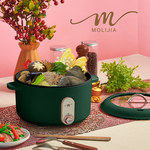 【MOLIJIA】3L-M25 Multifunctional Non-stick Electric Hot Pot/Soup Pot - Graphite Green, , large