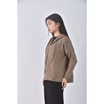 (XL) iamagie femme韓牌排扣棕色外套二手衣, , large