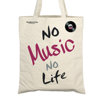 No music no life - Canvas bag + music badge (Shopping Bag), , large