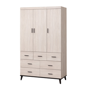 【唯熙傢俱】凱熙橡木白4尺衣櫃