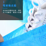 Non-Woven Disposable Shoe Covers - Blue (100pc Pack = 50 Pairs), 藍色, large